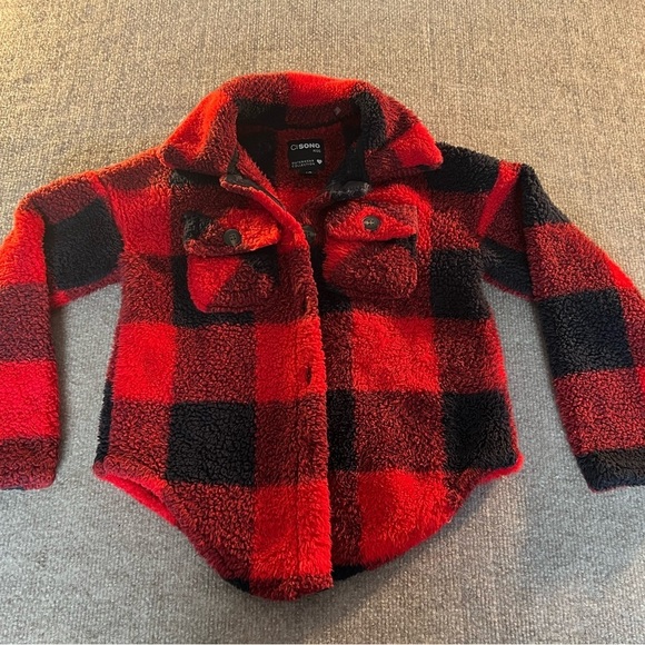 Ci Sono Other - Sono Kids Red and Black Outerwear Fleece